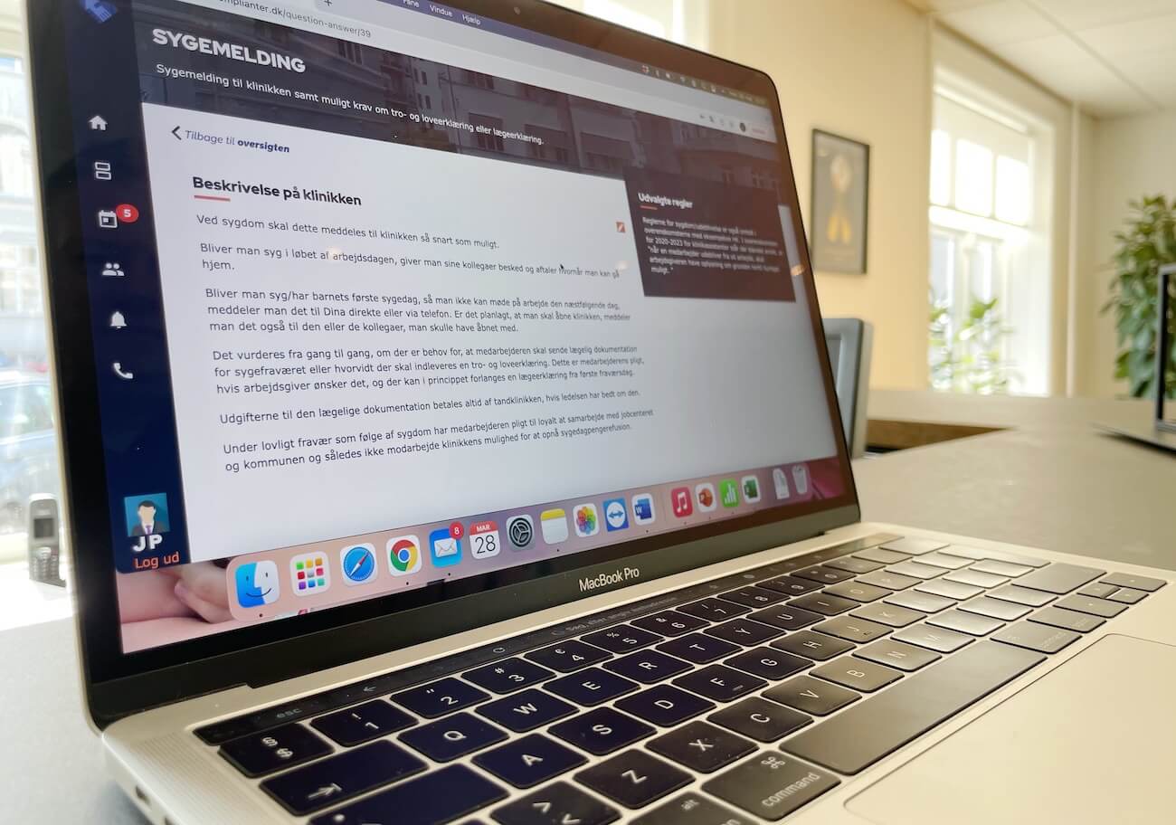 Complianter system på Macbook